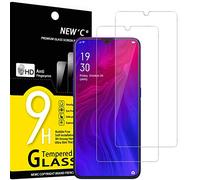 NEW'C 2 Piezas, Protector Pantalla para OPPO Reno Z, OPPO Reno R15X, Cristal templado Antiarañazos, Antihuellas, Sin Burbujas, Dureza 9H, 0.33 mm Ultra Transparente, Ultra Resistente