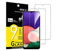 NEW'C 2 Piezas, Protector Pantalla para Samsung Galaxy A22 4G (no para Samsung Galaxy A22 5G), Cristal templado Antiarañazos, Antihuellas, Dureza 9H, 0.33 mm Ultra Transparente, Ultra Resistente