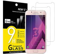 NEW'C 2 Piezas, Protector Pantalla para Samsung Galaxy A3 2017 (SM-A320F), Cristal Templado Antiarañazos, Antihuellas, Sin Burbujas, Dureza 9H, 0.33 mm Ultra Transparente, Ultra Resistente