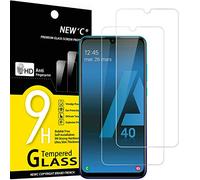NEW'C 2 Piezas, Protector Pantalla para Samsung Galaxy A40 (SM-A405F), Cristal Templado Antiarañazos, Antihuellas, Sin Burbujas, Dureza 9H, 0.33 mm Ultra Transparente, Ultra Resistente