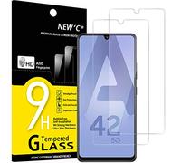 NEW'C 2 Piezas, Protector Pantalla para Samsung Galaxy A42 5G, Galaxy M12, Cristal templado Antiarañazos, Antihuellas, Sin Burbujas, Dureza 9H, 0.33 mm Ultra Transparente, Ultra Resistente