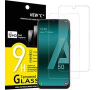 NEW'C 2 Piezas, Protector Pantalla para Samsung Galaxy A50 (SM-A505F), Cristal templado Antiarañazos, Antihuellas, Sin Burbujas, Dureza 9H, 0.33 mm Ultra Transparente, Ultra Resistente