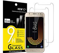 NEW'C 2 Piezas, Protector Pantalla para Samsung Galaxy J5 2017, Cristal templado Antiarañazos, Antihuellas, Sin Burbujas, Dureza 9H, 0.33 mm Ultra Transparente, Ultra Resistente