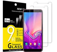 NEW'C 2 Piezas, Protector Pantalla para Samsung Galaxy J6 Plus (2018), Cristal Templado Antiarañazos, Antihuellas, Sin Burbujas, Dureza 9H, 0.33 mm Ultra Transparente, Ultra Resistente