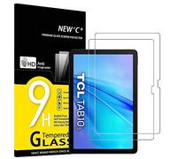 NEW'C 2 Piezas, Protector Pantalla para TCL Tab 10 5G / TCL Tab 10s 10,1 Pulgadas Cristal templado, Sin Burbujas, Dureza 9H, 0.33 mm Ultra Transparente, Ultra Resistente