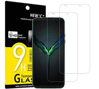 NEW'C 2 Piezas, Protector Pantalla para Xiaomi Black Shark 2, 2 Pro, Cristal templado Antiarañazos, Antihuellas, Sin Burbujas, Dureza 9H, 0.33 mm Ultra Transparente, Ultra Resistente