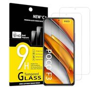 NEW'C 2 Piezas, Protector Pantalla para Xiaomi Poco F3, Xiaomi Mi 11i, Cristal templado Antiarañazos, Antihuellas, Sin Burbujas, Dureza 9H, 0.33 mm Ultra Transparente, Ultra Resistente