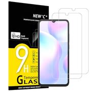 NEW'C 2 Piezas, Protector Pantalla para Xiaomi Redmi 9A, Xiaomi Redmi 9C, Cristal Templado Antiarañazos, Antihuellas, Sin Burbujas, Dureza 9H, 0.33 mm Ultra Transparente, Ultra Resistente