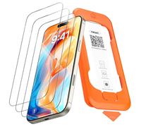 NEW'C 3 Piezas, Protector de pantalla Cobertura total para iPhone 16 Pro Max 6,9 pulgadas [Instalación Automática], Cristal Vidrio Templado - Ultra Resistente - Efectivo contra Rayones