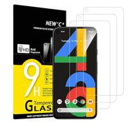 NEW'C 3 Piezas, Protector Pantalla para Google pixel 4a 4G, Cristal templado Antiarañazos, Antihuellas, Sin Burbujas, Dureza 9H, 0.33 mm Ultra Transparente, Ultra Resistente