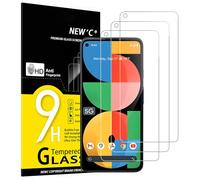 NEW'C 3 Piezas, Protector Pantalla para Google Pixel 5a 5G, Cristal templado Antiarañazos, Antihuellas, Sin Burbujas, Dureza 9H, 0.33 mm Ultra Transparente, Ultra Resistente
