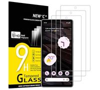 NEW'C 3 Piezas, Protector Pantalla para Google Pixel 7a, Cristal Templado, Sin Burbujas, Dureza 9H, 0.33 mm Ultra Transparente, Ultra Resistente