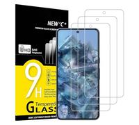 NEW'C 3 Piezas, Protector Pantalla para Google Pixel 8 Pro, Cristal templado Antiarañazos, Antihuellas, Sin Burbujas, Dureza 9H, 0.33 mm Ultra Transparente, Ultra Resistente