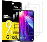 NEW'C 3 Piezas, Protector Pantalla para Honor View 20, Huawei Nova 4, Cristal templado Antiarañazos, Antihuellas, Sin Burbujas, Dureza 9H, 0.33 mm Ultra Transparente, Ultra Resistente