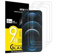 NEW'C 3 Piezas, Protector Pantalla para iPhone 12 Pro MAX (6,7 Pulgadas), Cristal Templado Antiarañazos, Antihuellas, Sin Burbujas, Dureza 9H, 0.33 mm Ultra Transparente, Ultra Resistente