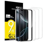 NEW'C 3 Piezas, Protector Pantalla para iPhone 16 Pro Max (6,9 Pulgadas), Cristal templado con herramienta de instalación fácil incluida, Antiarañazos, Antihuellas, Dureza 9H, Ultra Resistente
