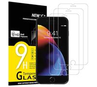 NEW'C 3 Piezas, Protector Pantalla para iPhone 8, iPhone 7 (4,7 Pulgadas), Cristal templado Antiarañazos, Antihuellas, Sin Burbujas, Dureza 9H, 0.33 mm Ultra Transparente, Ultra Resistente