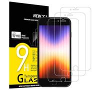 NEW'C 3 Piezas, Protector Pantalla para iPhone SE 3/2 (modelo 2022/2020) 4,7 Pulgadas, Cristal Templado Antiarañazos, Antihuellas, Sin Burbujas, Dureza 9H, Ultra Resistente