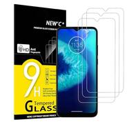NEW'C 3 Piezas, Protector Pantalla para Motorola Moto G8 Power Lite, Cristal templado, Sin Burbujas, Dureza 9H, 0.33 mm Ultra Transparente, Ultra Resistente