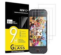 NEW'C 3 Piezas, Protector Pantalla para Nintendo Switch 2, Cristal templado Antiarañazos, Antihuellas, Sin Burbujas, Dureza 9H, 0.33 mm Ultra Transparente, Ultra Resistente