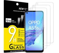 NEW'C 3 Piezas, Protector Pantalla para Oppo A53 / A53s, Cristal templado Antiarañazos, Antihuellas, Sin Burbujas, Dureza 9H, 0.33 mm Ultra Transparente, Ultra Resistente