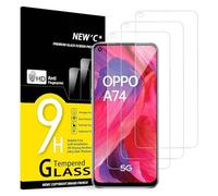 NEW'C 3 Piezas, Protector Pantalla para Oppo A54 5G, Oppo A74 5G, Cristal templado Antiarañazos, Antihuellas, Sin Burbujas, Dureza 9H, 0.33 mm Ultra Transparente, Ultra Resistente