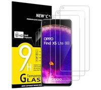 NEW'C 3 Piezas, Protector Pantalla para Oppo Find X5 Lite Cristal templado Antiarañazos, Antihuellas, Sin Burbujas, Dureza 9H, 0.33 mm Ultra Transparente, Ultra Resistente