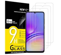 NEW'C 3 Piezas, Protector Pantalla para Samsung Galaxy A07 2025, Galaxy A05, A05s, Cristal templado Antiarañazos, Antihuellas, Sin Burbujas, Dureza 9H, 0.33 mm Ultra Transparente, Ultra Resistente