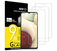 NEW'C 3 Piezas, Protector Pantalla para Samsung Galaxy A12, Cristal templado Antiarañazos, Antihuellas, Sin Burbujas, Dureza 9H, 0.33 mm Ultra Transparente, Ultra Resistente