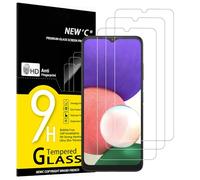 NEW'C 3 Piezas, Protector Pantalla para Samsung Galaxy A22 5G (no para Samsung Galaxy A22 4G), Cristal Templado Antiarañazos, Antihuellas, Dureza 9H, 0.33 mm Ultra Transparente, Ultra Resistente