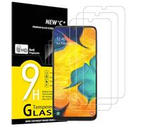 NEW'C 3 Piezas, Protector Pantalla para Samsung Galaxy A30, Galaxy M30, Galaxy M30s, Cristal templado Antiarañazos, Antihuellas, Sin Burbujas, Dureza 9H, 0.33 mm Ultra Transparente,