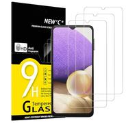 NEW'C 3 Piezas, Protector Pantalla para Samsung Galaxy A32 5G, Cristal templado Antiarañazos, Antihuellas, Sin Burbujas, Dureza 9H, 0.33 mm Ultra Transparente, Ultra Resistente