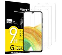 NEW'C 3 Piezas, Protector Pantalla para Samsung Galaxy A33 5G, Antiarañazos, Antihuellas, Sin Burbujas, Dureza 9H, 0.33mm Ultra Transparente, Vidrio Templado Ultra Resistente