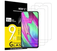 NEW'C 3 Piezas, Protector Pantalla para Samsung Galaxy A40, Cristal templado Antiarañazos, Antihuellas, Sin Burbujas, Dureza 9H, 0.33 mm Ultra Transparente, Ultra Resistente