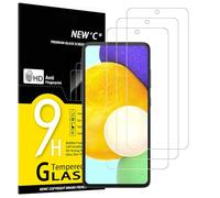 NEW'C 3 Piezas, Protector Pantalla para Samsung Galaxy A52, A52 5G, A52S 5G, Cristal templado Antiarañazos, Antihuellas, Sin Burbujas, Dureza 9H, 0.33 mm Ultra Transparente, Ultra Resistente
