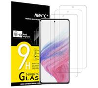 NEW'C 3 Piezas, Protector Pantalla para Samsung Galaxy A53 5G, Antiarañazos, Antihuellas, Sin Burbujas, Dureza 9H, 0.33mm Ultra Transparente, Vidrio Templado Ultra Resistente