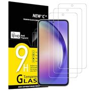 NEW'C 3 Piezas, Protector Pantalla para Samsung Galaxy A54 5G, Cristal templado Antiarañazos, Antihuellas, Sin Burbujas, Dureza 9H, 0.33 mm Ultra Transparente, Ultra Resistente