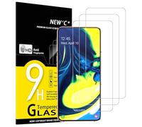 NEW'C 3 Piezas, Protector Pantalla para Samsung Galaxy A80, Galaxy A90, Cristal templado Antiarañazos, Antihuellas, Sin Burbujas, Dureza 9H, 0.33 mm Ultra Transparente, Ultra Resistente