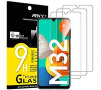 NEW'C 3 Piezas, Protector Pantalla para Samsung Galaxy M32 5G, Cristal templado Antiarañazos, Antihuellas, Sin Burbujas, Dureza 9H, 0.33 mm Ultra Transparente, Ultra Resistente