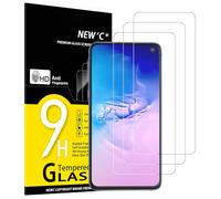 NEW'C 3 Piezas, Protector Pantalla para Samsung Galaxy S10e, Cristal templado Antiarañazos, Antihuellas, Sin Burbujas, Dureza 9H, 0.33 mm Ultra Transparente, Ultra Resistente