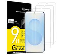 NEW'C 3 Piezas, Protector Pantalla para Samsung Galaxy S25 Plus/ S25+, Galaxy S25 Edge, Cristal templado Antiarañazos, Antihuellas, Sin Burbujas, Dureza 9H, Transparente, Ultra Resistent