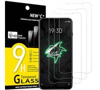 NEW'C 3 Piezas, Protector Pantalla para Xiaomi Black Shark 3, Cristal templado Antiarañazos, Antihuellas, Sin Burbujas, Dureza 9H, 0.33 mm Ultra Transparente, Ultra Resistente