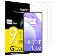 NEW'C 3 Piezas, Protector Pantalla para Xiaomi Mi 10T Lite 5G, Cristal templado Antiarañazos, Antihuellas, Sin Burbujas, Dureza 9H, 0.33 mm Ultra Transparente, Ultra Resistente