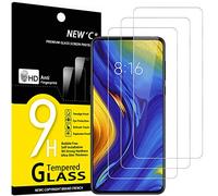 NEW'C 3 Piezas, Protector Pantalla para Xiaomi Mi Mix 3, Cristal templado Antiarañazos, Antihuellas, Sin Burbujas, Dureza 9H, 0.33 mm Ultra Transparente, Ultra Resistente