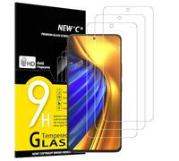 NEW'C 3 Piezas, Protector Pantalla para Xiaomi Poco F4 5G (6.67 Pulgadas), Cristal templado Antiarañazos, Antihuellas, Sin Burbujas, Dureza 9H, 0.33 mm Ultra Transparente, Ultra Resistente