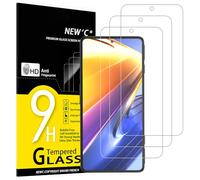 NEW'C 3 Piezas, Protector Pantalla para Xiaomi Poco F4 GT 5G, Poco X4 Pro 5G, Cristal templado Antiarañazos, Antihuellas, Sin Burbujas, Dureza 9H, 0.33 mm Ultra Transparente, Ultra Resistente