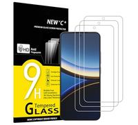 NEW'C 3 Piezas, Protector Pantalla para Xiaomi POCO F7 Pro, F7 Ultra, Redmi K80, Cristal templado Antiarañazos, Antihuellas, Sin Burbujas, Dureza 9H, 0.33 mm Ultra Transparente, Ultra Resistente
