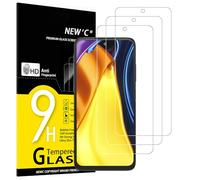 NEW'C 3 Piezas, Protector Pantalla para Xiaomi Poco M3 Pro, Poco M3 Pro 5G, Cristal templado Antiarañazos, Antihuellas, Sin Burbujas, Dureza 9H, 0.33 mm Ultra Transparente, Ultra Resistente