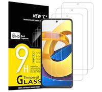 NEW'C 3 Piezas, Protector Pantalla para Xiaomi Poco M4 Pro 5G, Poco X4 GT, Cristal templado Antiarañazos, Antihuellas, Sin Burbujas, Dureza 9H, 0.33 mm Ultra Transparente, Ultra Resistente