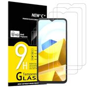 NEW'C 3 Piezas, Protector Pantalla para Xiaomi POCO M5, Cristal templado Antiarañazos, Antihuellas, Sin Burbujas, Dureza 9H, 0.33 mm Ultra Transparente, Ultra Resistente